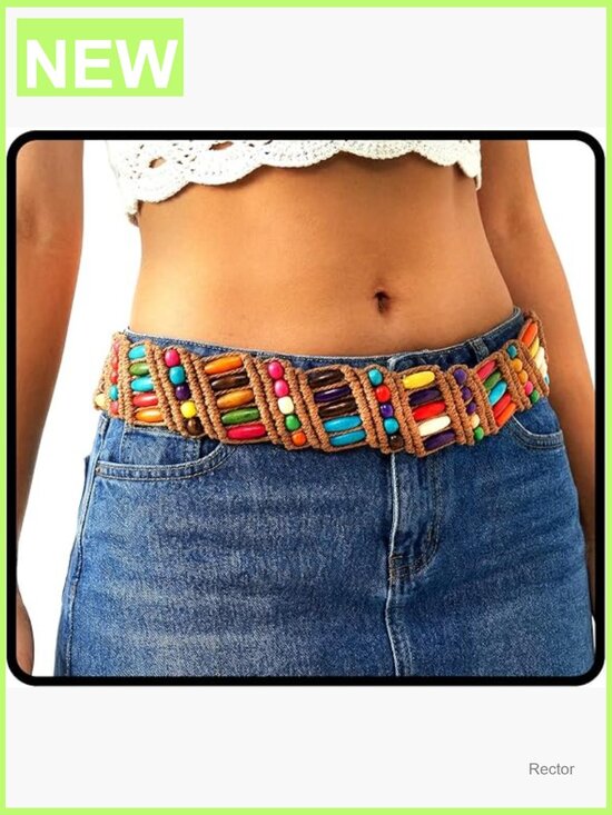 Boho Braided Western Woven Wrap Belt for Dresses main image 2